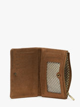 Portefeuille Leder Mila louise Bruin vintage 3760X-vue-porte